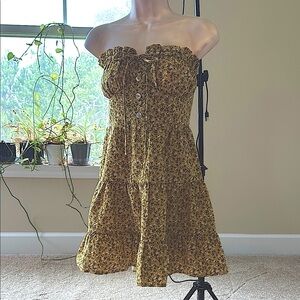 Forever 21 Yellow Strapless Sundress, NWT , sexy for summer